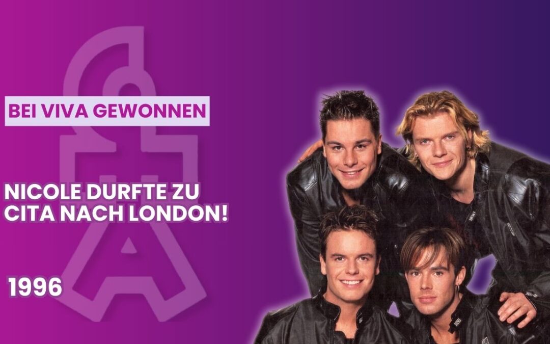 Nicole gewann ein traumhaftes Meet and Greet mit CITA in London 1996!