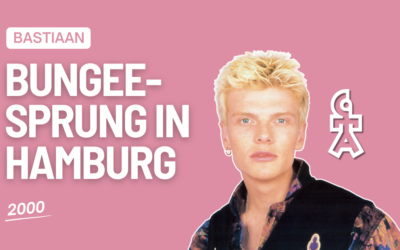 Mutig: Bungeesprung von Bas mit Fan in Hamburg 2000!