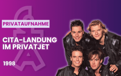Mit dem Privatjet am Flughafen 1998: CITA plauderten mit Fans!