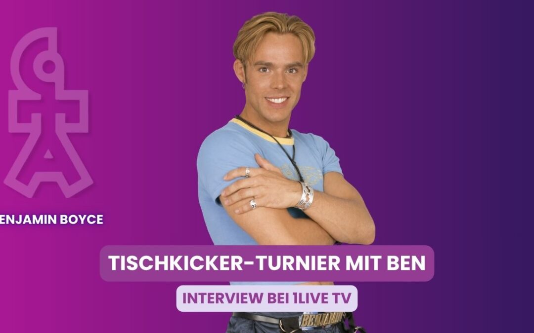 Tischkicker-Turnier bei 1Live TV: Benjamin Boyce im Interview