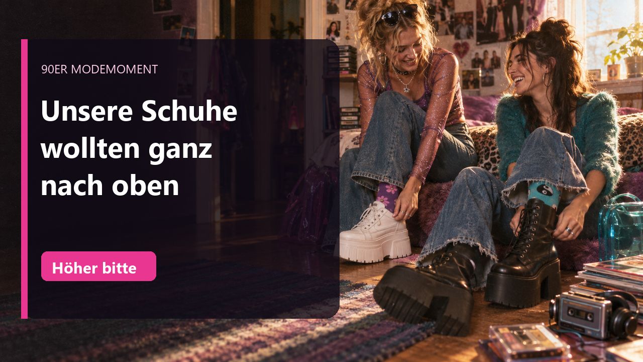 Plateauschuhe in den 90ern